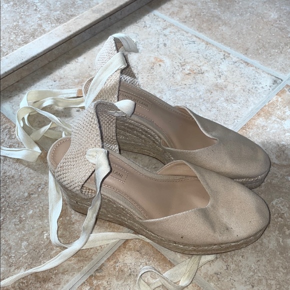 ANTONIO MELANI Taupe Espadrille Sandals - Picture 1 of 3